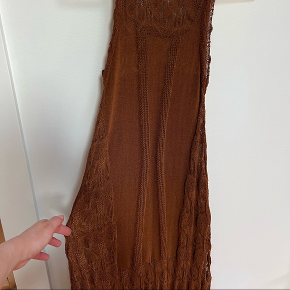 FREE PEOPLE one-of-a-kind Rust Crochet Dress - Picture 5 of 6
